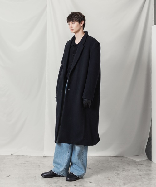ATTACHMENT(アタッチメント)の「ウールシャギー パディング チェスターコート / WOOL SHAGGY PADDING CHESTER COAT(チェスターコート・メンズ・キャメル/ブラック・2/1/3)」の7枚目の写真