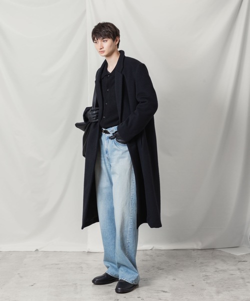 ATTACHMENT(アタッチメント)の「ウールシャギー パディング チェスターコート / WOOL SHAGGY PADDING CHESTER COAT(チェスターコート・メンズ・キャメル/ブラック・2/1/3)」の8枚目の写真