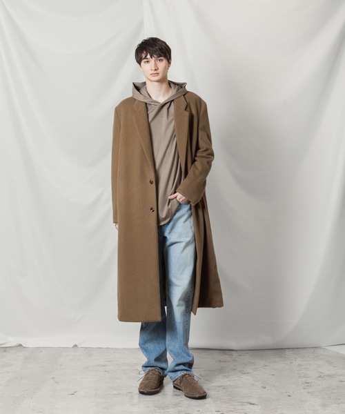 ATTACHMENT(アタッチメント)の「ウールシャギー パディング チェスターコート / WOOL SHAGGY PADDING CHESTER COAT(チェスターコート・メンズ・キャメル/ブラック・2/1/3)」の14枚目の写真
