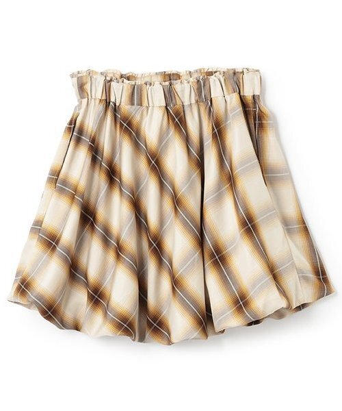 pom ponette junior(ポンポネットジュニア)の「【AMI】チェックバルーンスカート×インナーパンツセット(スカート・キッズ・ベージュ/ダークブラウン・M:150cm/L:160cm)」の3枚目の写真