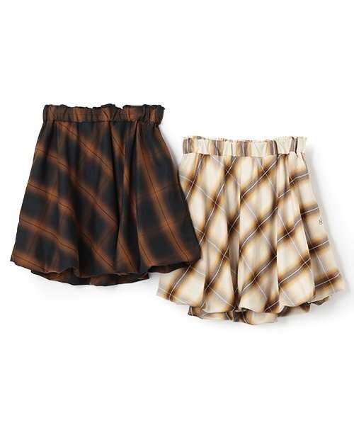pom ponette junior(ポンポネットジュニア)の「【AMI】チェックバルーンスカート×インナーパンツセット(スカート・キッズ・ベージュ/ダークブラウン・M:150cm/L:160cm)」の14枚目の写真
