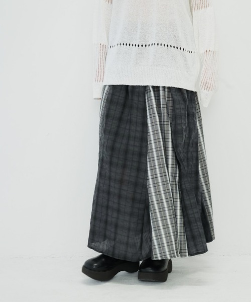ルネ　スカート　美品　36 チェック柄　ブラック 2025人気の スカート 美品】Reneルネ 36 ブラック（Rene(ルネ