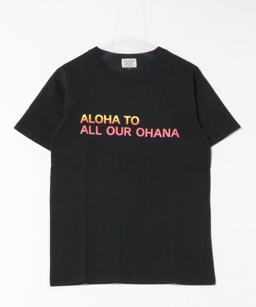 URBAN ISLAND SOCIETY(アーバンアイランドソサエティ)の「【URBAN ISLAND SOCIETY/アーバンアイランドソサエティ】OHANA S/S TEE / オハナプリント半袖T-シャツ(Tシャツ/カットソー・メンズ・ホワイト/イエロー/ブラック・SMALL/MEDIUM/LARGE/X-LARGE)」の2枚目の写真