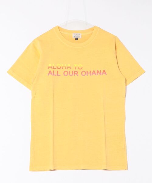 URBAN ISLAND SOCIETY(アーバンアイランドソサエティ)の「【URBAN ISLAND SOCIETY/アーバンアイランドソサエティ】OHANA S/S TEE / オハナプリント半袖T-シャツ(Tシャツ/カットソー・メンズ・ホワイト/イエロー/ブラック・SMALL/MEDIUM/LARGE/X-LARGE)」の7枚目の写真