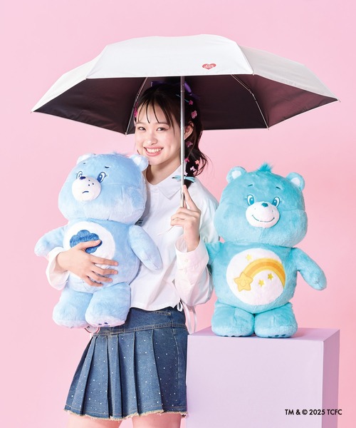 ケアベア 遮光100% 晴雨兼用折りたたみ日傘 ケース入り（折りたたみ傘