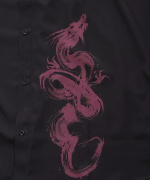 axes femme REZEN リゼン 昇龍プリント半袖シャツ M セール】昇龍プリント半袖シャツ（シャツ/ブラウス）｜REZEN