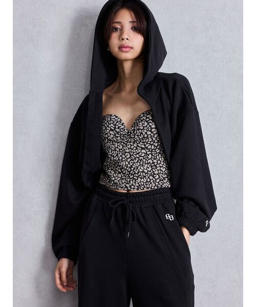GYDAパーカー ジェイダ GYDA COFFEE BUNNY BIGスウェットパーカー （BLK