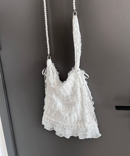 UP START（アップスタート）の「【LAMPOON】総レースショルダーバッグ（ショルダーバッグ・レディース・ホワイト・FREE）」の2枚目の写真