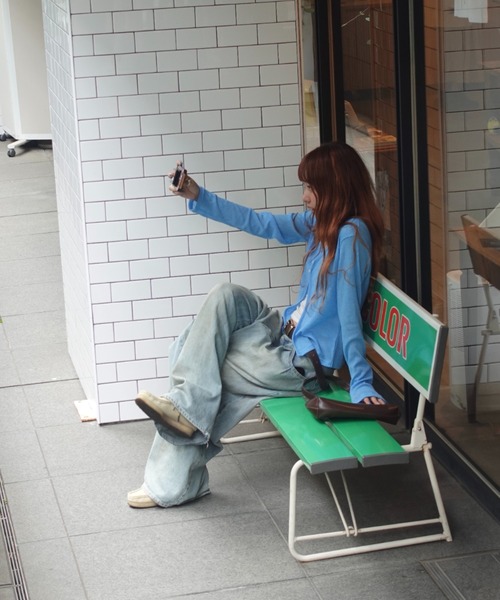 TEEN BOOP（ティーンブープ）の「Vintageウォッシュデニム（デニムパンツ・レディース・ブルー・SMALL/MEDIUM）」の17枚目の写真