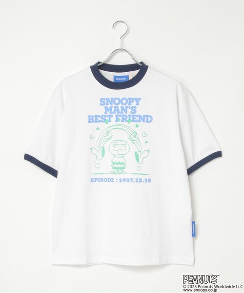 PEANUTS（ピーナッツ）の「PEANUTS ピーナッツ SNOOPY スヌーピー TP ベストフレンドリンガーT（Tシャツ/カットソー・メンズ・ホワイト/クリーム/オフホワイト/サックスブルー・LL/L/M）」の20枚目の写真