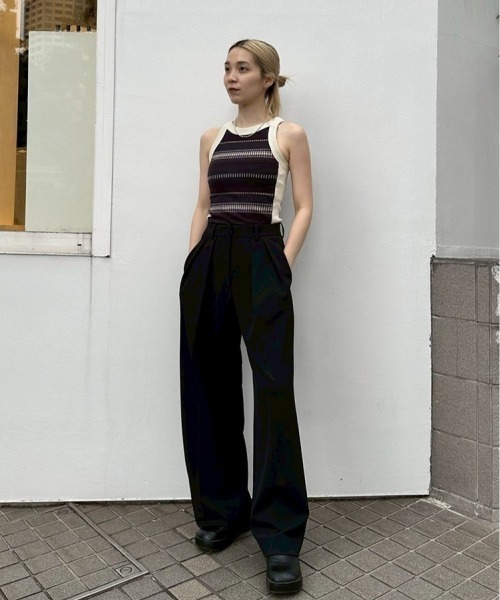 セール】Jacquard Border Tanktop（タンクトップ）｜TODAYFUL