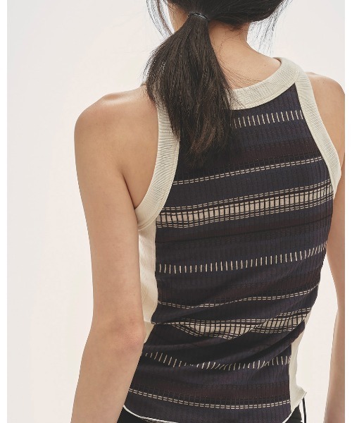 セール】Jacquard Border Tanktop（タンクトップ）｜TODAYFUL
