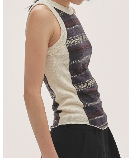 セール】Jacquard Border Tanktop（タンクトップ）｜TODAYFUL