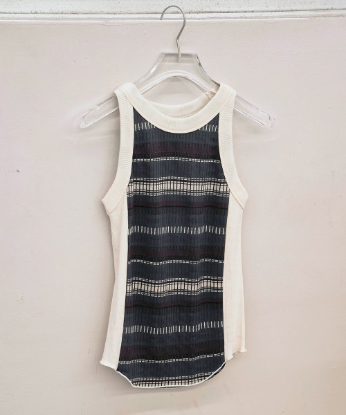 トゥデイフル Jacquard Border Tanktop インディコ セール】Jacquard Border Tanktop（タンクトップ）｜TODAYFUL