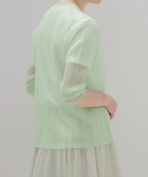 sheer random rib cardigan(シアーランダムリブカーディガン