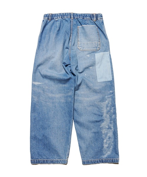 uniform experiment(ユニフォームエクスペリメント)の「PATCHWORKED DENIM WIDE-FITJEANS(デニムパンツ・メンズ・インディゴブルー・1/2/3/4/5)」の5枚目の写真