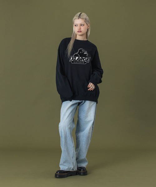 XLARGE（エクストララージ）の「【販売終了】OLD OG CREWNECK SWEATSHIRT（スウェット・メンズ・ブラック/パープル/ブラウン/アッシュ・S/M/L/XL/XXL）」の15枚目の写真