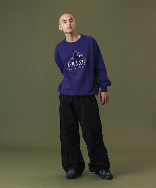 XLARGE（エクストララージ）の「【販売終了】OLD OG CREWNECK SWEATSHIRT（スウェット・メンズ・ブラック/パープル/ブラウン/アッシュ・S/M/L/XL/XXL）」の12枚目の写真