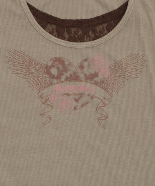 dispark(ディスパーク)の「DISPARK/チョーカー付きレースレイヤードピチT(Tシャツ/カットソー・レディース・ライトブラウン/レッド系その他・FREE)」の11枚目の写真