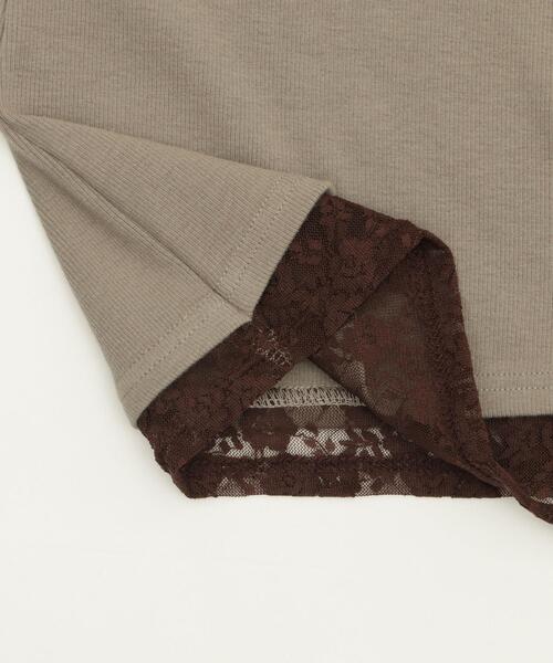 dispark(ディスパーク)の「DISPARK/チョーカー付きレースレイヤードピチT(Tシャツ/カットソー・レディース・ライトブラウン/レッド系その他・FREE)」の13枚目の写真