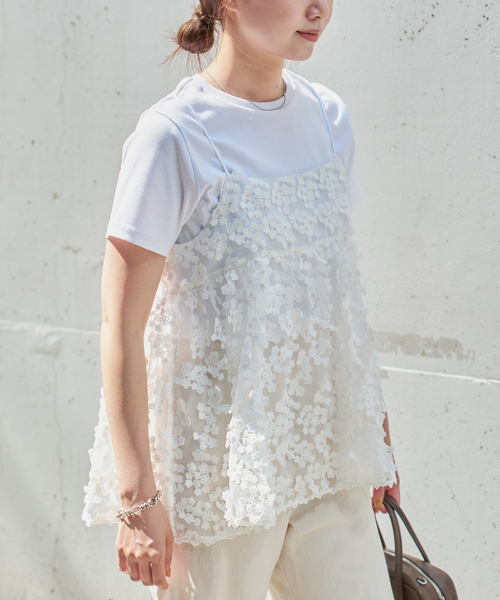 IENA（イエナ）の「《追加》フラワーエンブロイダリー キャミソール（キャミソール・レディース・ホワイト・FREE）」の22枚目の写真