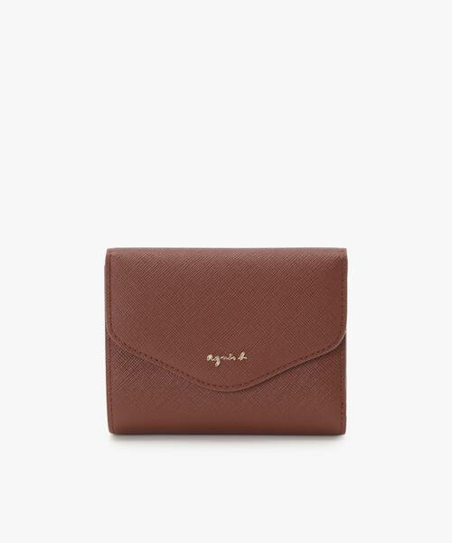 レザー 二つ折りウォレット ava(TAW02－01)（財布）｜agnes b