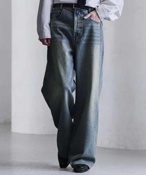 CLEL】Relief Straight Denim Pants / レリーフストレートデニムパンツ