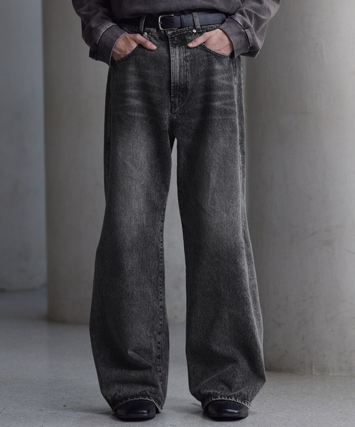 CLEL（クレイル）の「【CLEL】Relief Straight Denim Pants / レリーフストレートデニムパンツ【セットアップ対応】（デニムパンツ・メンズ・ブラック/グレー/ブルー系/ブラック系/ブラック系1/ブルー・XS/S/M/L）」の13枚目の写真