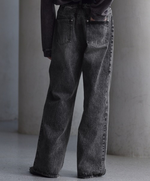 CLEL（クレイル）の「【CLEL】Relief Straight Denim Pants / レリーフストレートデニムパンツ【セットアップ対応】（デニムパンツ・メンズ・ブラック/グレー/ブルー系/ブラック系/ブラック系1/ブルー・XS/S/M/L）」の15枚目の写真