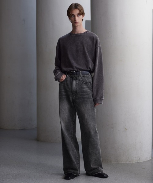 CLEL（クレイル）の「【CLEL】Relief Straight Denim Pants / レリーフストレートデニムパンツ【セットアップ対応】（デニムパンツ・メンズ・ブラック/グレー/ブルー系/ブラック系/ブラック系1/ブルー・XS/S/M/L）」の18枚目の写真