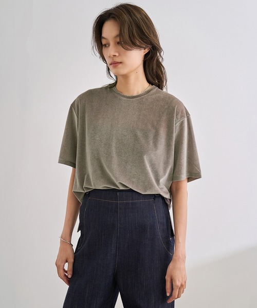 ROPE'(ロペ)の「シアーベロアTシャツ/イージーケア(Tシャツ/カットソー・レディース・ブラック/ワイン/グレー・FREE)」の14枚目の写真