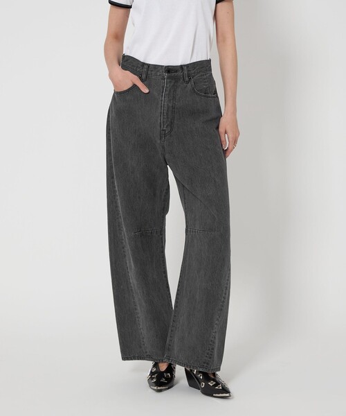 【美品】ASTRAET 定価4.4万13オンス ルーファ デニムパンツ ASTRAET＞13オンス ルーファ ブラックデニムパンツ UNISEX