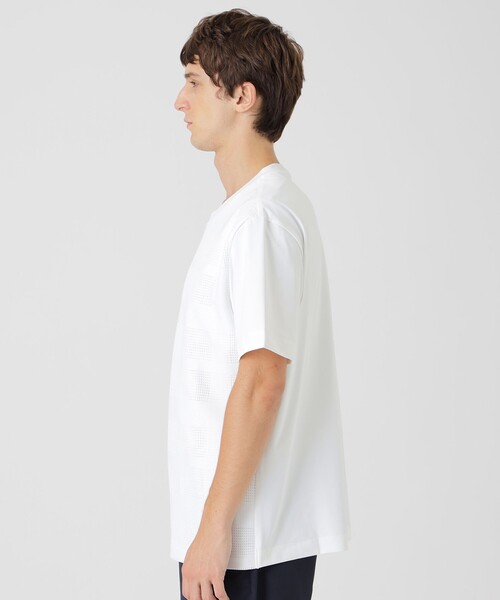 BLACK LABEL CRESTBRIDGE(ブラックレーベル・クレストブリッジ)の「シアーチェックコンビTシャツ(Tシャツ/カットソー・メンズ・ブラック/ベージュ系その他/オフホワイト・L/M/XL)」の5枚目の写真