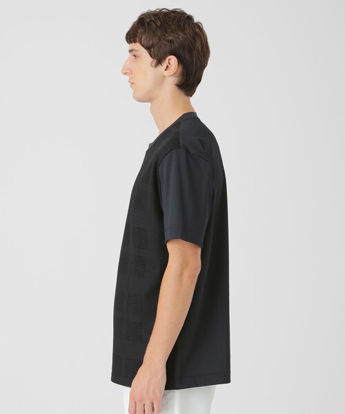 BLACK LABEL CRESTBRIDGE(ブラックレーベル・クレストブリッジ)の「シアーチェックコンビTシャツ(Tシャツ/カットソー・メンズ・ブラック/ベージュ系その他/オフホワイト・L/M/XL)」の9枚目の写真