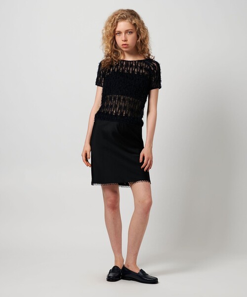 ATTISESSION（アティセッション）の「＜ATTISESSION＞フェザーライク チュール プルオーバー トップス（その他トップス・レディース・オフホワイト/ネイビー・FREE）」の15枚目の写真