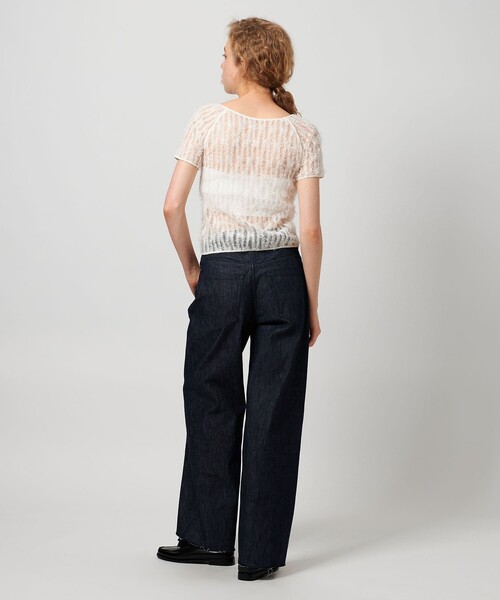 ATTISESSION（アティセッション）の「＜ATTISESSION＞フェザーライク チュール プルオーバー トップス（その他トップス・レディース・オフホワイト/ネイビー・FREE）」の13枚目の写真