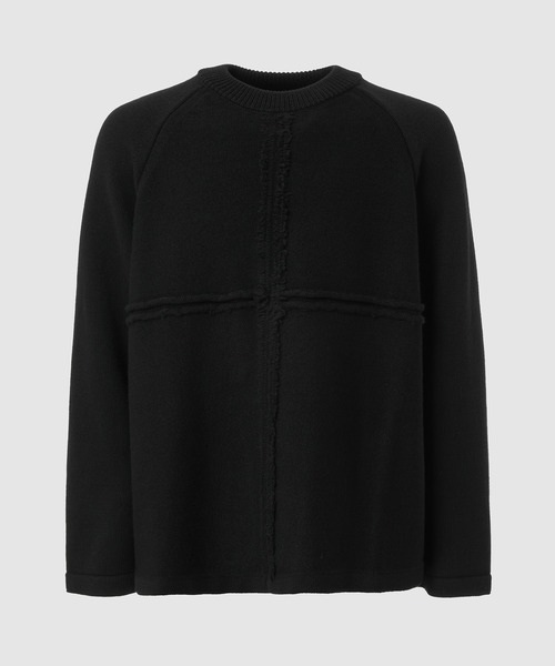 COMME des GARCONS HOMME（コム デ ギャルソン・オム）の「SWITCHING CREW NECK KNIT（ニット/セーター・メンズ・ブラック/ライトグレー・L/M/S）」の2枚目の写真