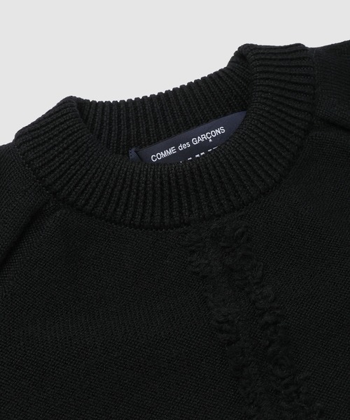 COMME des GARCONS HOMME（コム デ ギャルソン・オム）の「SWITCHING CREW NECK KNIT（ニット/セーター・メンズ・ブラック/ライトグレー・L/M/S）」の4枚目の写真