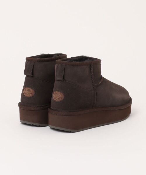 EMU Australia（エミューオーストラリア）の「Stinger Micro Flatform 2.0（ブーツ・レディース・ブラック/ベージュ/チョコ/クリーム/グレイッシュベージュ・8/7/6/9/5）」の21枚目の写真