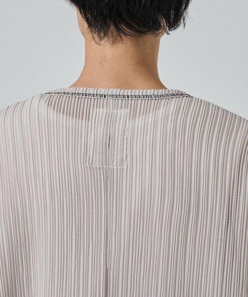 SHAREEF(シャリーフ)の「【SHAREEF】SHEER CODE TEE(Tシャツ/カットソー・メンズ・ブラック/ホワイト・1/2)」の15枚目の写真