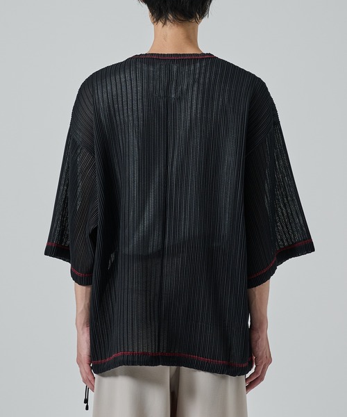 SHAREEF(シャリーフ)の「【SHAREEF】SHEER CODE TEE(Tシャツ/カットソー・メンズ・ブラック/ホワイト・1/2)」の21枚目の写真