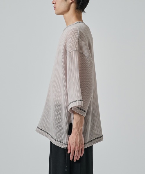 SHAREEF(シャリーフ)の「【SHAREEF】SHEER CODE TEE(Tシャツ/カットソー・メンズ・ブラック/ホワイト・1/2)」の10枚目の写真