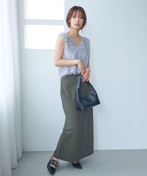 mysty woman（ミスティウーマン）の「2WAYフラッフィーベスト 584675（ベスト・レディース・グレー/アイボリー/ブラック・FREE）」の18枚目の写真