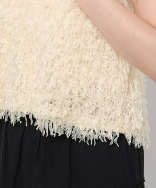 mysty woman（ミスティウーマン）の「2WAYフラッフィーベスト 584675（ベスト・レディース・グレー/アイボリー/ブラック・FREE）」の10枚目の写真