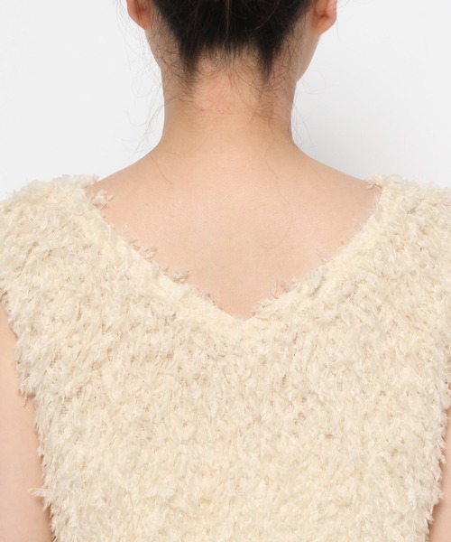 mysty woman（ミスティウーマン）の「2WAYフラッフィーベスト 584675（ベスト・レディース・グレー/アイボリー/ブラック・FREE）」の9枚目の写真