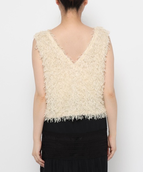 mysty woman（ミスティウーマン）の「2WAYフラッフィーベスト 584675（ベスト・レディース・グレー/アイボリー/ブラック・FREE）」の7枚目の写真