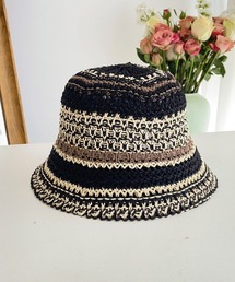 Chiina（チーナ）の「Chiina / クロシェ編みボ ーダーハット（ハット・レディース）」