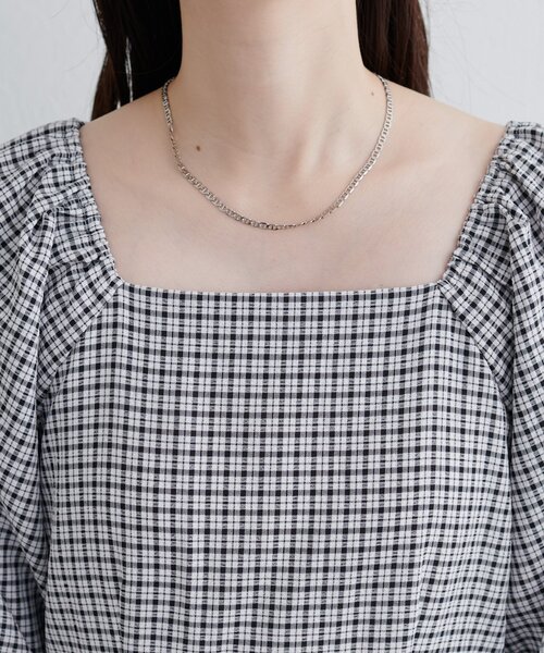 natural couture（ナチュラルクチュール）の「【ako】ポコポコチェック袖ボリュームワンピース（ワンピース・レディース・その他1/ピンク/グリーン/ボルドー/ブラック・FREE）」の19枚目の写真