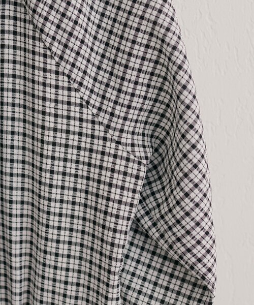 natural couture（ナチュラルクチュール）の「【ako】ポコポコチェック袖ボリュームワンピース（ワンピース・レディース・その他1/ピンク/グリーン/ボルドー/ブラック・FREE）」の14枚目の写真