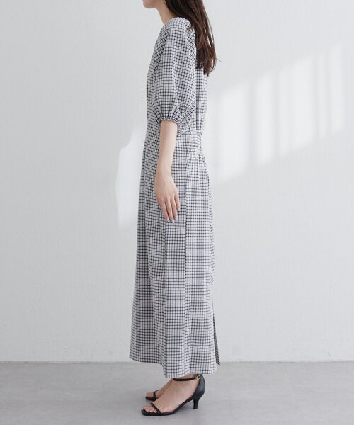 ポコポコ生地とデカリボンのワンピース　　見本 natural couture（ナチュラルクチュール）の「WEB限定カラーあり